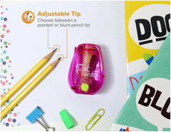 Office Pencil Sharpener, Twist-N-Sharp, Easy Open Tray, Perfect for Kids, Works