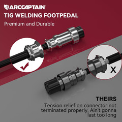 ARCCAPTAIN iControl TIG205 Pro 5 In 1 Cold Spot Stick/TIG Welder with Foot Pedal