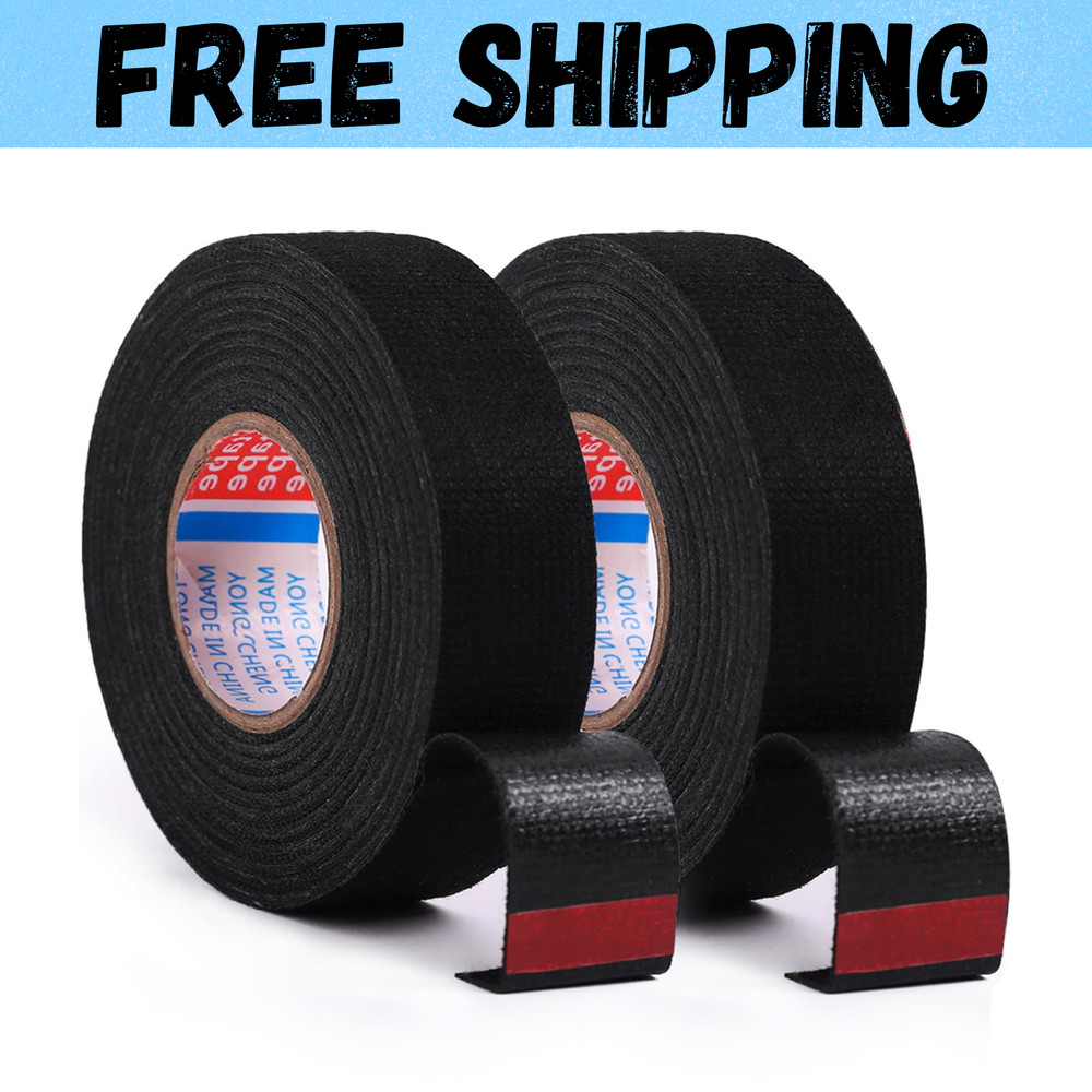 tesa 51608 15mm-50FT Adhesive Wiring Cloth Tape Isoband 2 Piece – Black