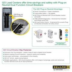 Square DQO 50-Amp 2-Pole GFCI Circuit Breaker (QO250GFIC)