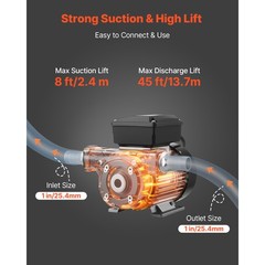 Uimoso 110V Electric Oil Transfer Pump for Diesel Fuel and Kerosene, 16 GPM Flow