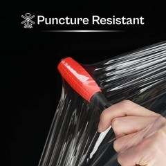 80 Gauge 4 Rolls 18″x1500FT Clear Pallet Packing Stretch Films Hand Shrink Wrap