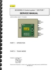 Schwing Vector Control System Operations Teach Mode SERVICE MANUAL