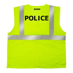 Safety Vest POLICE Printed Pockets Class 2 Reflective High Vis JORESTECH