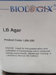 LB Agar, Bottled Dry Powder, Ph 7.0, 250G/Bottle Expires 12/2028