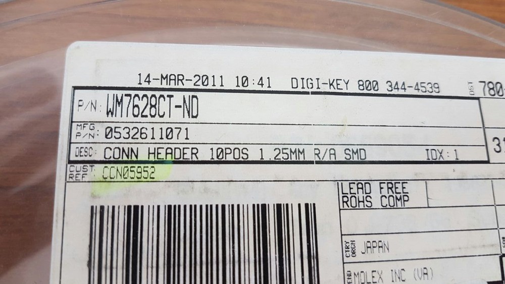 LOT OF 60 PCS. MOLEX 53261-1071 Conn Shrouded Header HDR 10 POS
