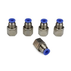 5 Pack, Bulkhead Pneumatic Fitting, Push Connect 1/2″ Tube to 1/2″NPT