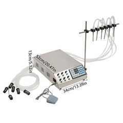 5L 6 Head Semi-automatic Liquid Filling Machine Electric Bottle Filler Stainless