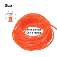 Polyurethane Round Belts 3mm Dia 3 Meters 10ft L for Industry Orange