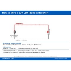 50 x 12v 3mm LED Light Cool White Ultra Bright Internal Resistor 5v-15v 9v 6 no