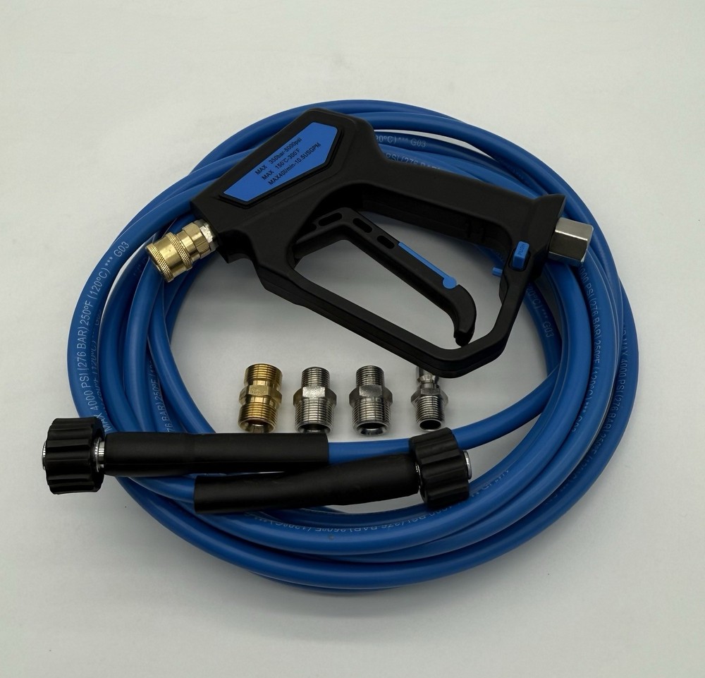 BUNDLE Pressure Washer Hose (276bar 4000psi), Sprayer (350bar 5000psi), 4x Bolts