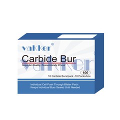 10/Pack Dental Trimming & Finishing Gold Carbide Burs Round Needle Egg FG7106