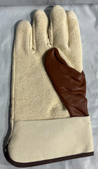 12 PR Durable Cotton Terrycloth Canvas Protective Construction Work Gloves LARGE
