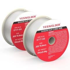 Flux Core Gasless Mig Wire, Mild Steel-E71TGS .035″ 0.9mm-2 Lbs Spool (2 Rolls)