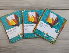 (3 Pack) Vibrant Color 8-Tab Insert Dividers With Pockets