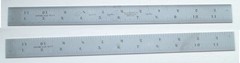 L.S. Starrett No. C375 4 GRAD Satin Chrome 12″ Shrink Rule 3/16″ To Foot