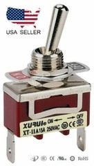 HEAVY DUTY SPST (ON)-OFF MOMENTARY TOGGLE SWITCH – SPADE TERMINALS (11AF)