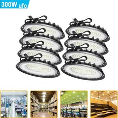 8 Pack 300W UFO Led High Bay Light Industrial Commercial Factory Warehouse Shop