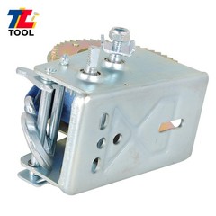 3500lbs Dual Gear Hand Winch Hand Crank + Nylon Belt Blue For ATV Boat Trailer