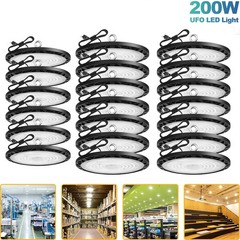 20x 200W UFO Led High Bay Light Industrial Commercial Factory Warehouse 90-277V