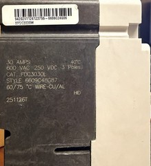 Eaton FDC3030L 30A/600V Series C Industrial Circuit Breaker