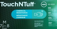 TouchNTuff Powder Free Chemical Resistant Nitrile Gloves MEDIUM by Medicos Club