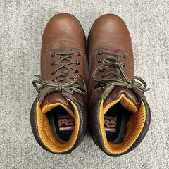 Timberland Pro358 Boots WOMEN Size 10 Brown Leather Lace Up Safety Toe Work Boot