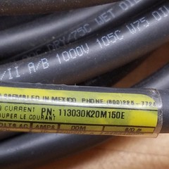 Brad Power 113030K20M150E Double Ended Cordset, 3 Pole, 14 Awg, 1300621041
