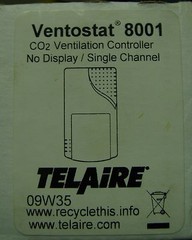 GE TELAIRE VENTOSTAT 8000 SERIES CO2 VENTILATION CONTROLLER – NO DISPLAY – 8001