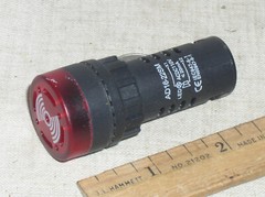 DANGER RED LED SONALERT 110-120V AC/DC 80dB BUZZER PULSE BEEP FLASH ALERT USA