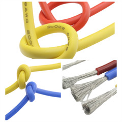 Extra Soft Flexible Silicone Wire Cable 0.08mm Tinned Copper 2/4/6/7/8/10-30 AWG