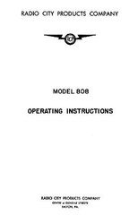RCP 808 Tube Tester Manual