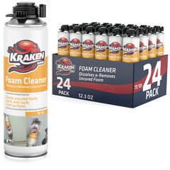Kraken Bond Polyurethane Foam & Foam Gun Cleaner 24 Pack – Gun Not Included
