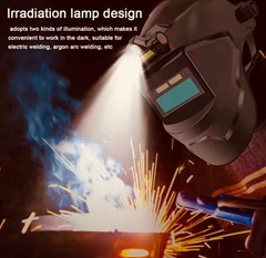 Solar Powered Auto Darkening Welding Helmet – Large View, True Color, High Temp