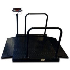 BA-ROWS Wheelchair Scale with Ramps Handrail Indicator 1000 LB
