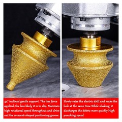 4in1 Diamond Chamfer Bit Angle Grinder Tile Marble Hole Drill Edge Trimming Tool