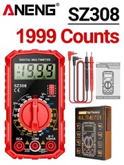 LCD Digital Multimeter Voltmeter Ammeter Ohmmeter Volt AC DC Tester Leads Meter
