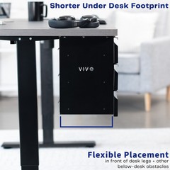 VIVO Black 3 Level 16″ Pull Out Under Desk Storage Drawer Set