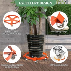 55 Gal Drum Dolly Heavy Duty Barrel Cart 1000/1250lbs with Swivel Casters Steel