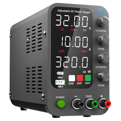 DC Power Supply Variable, 0-32V 0-10A Switching Bench Power Supply with Intellig