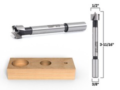 1/2″ Diameter Steel Forstner Drill Bit – 3/8″ Shank – Yonico 43007S