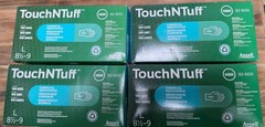 4 Boxes of Large 100 CT. TOUCHNTUFF CHEMICAL RESISTANT GLOVES, 92-600