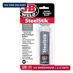 J-B Weld 8267 SteelStik Steel Reinforced Epoxy Putty Stick – 2 oz.