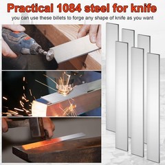 6 Pack 1084 Steel for Knife Making Steel 1/8″ x 1-1/2″ x 12″ Steel Flat Bar f…