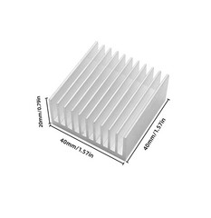 2-Pack 40x40x20mm Silver Aluminum Heatsink Module Cooler for PCB LED IC