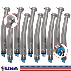 10pcs Dental High Speed Handpiece 4Hole Ceramic Rotor Standard head Single Spray