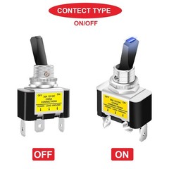 4Pcs Lighted Toggle Switch DC 12V 30A,SPST 3 Pin On Off Blue LED Switch for A…