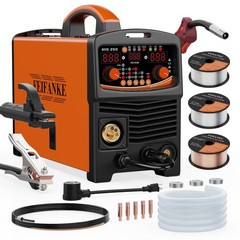 250A Aluminum MIG Welder, 110V/220V 8-in-1 Gas/Gasless Flux MIG/Stick/2T 4T Spot