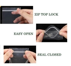 1000ct Clear Resealable 4″x6″ Zip Seal Top Lock 2MIL Clear Plastic Bags Baggies