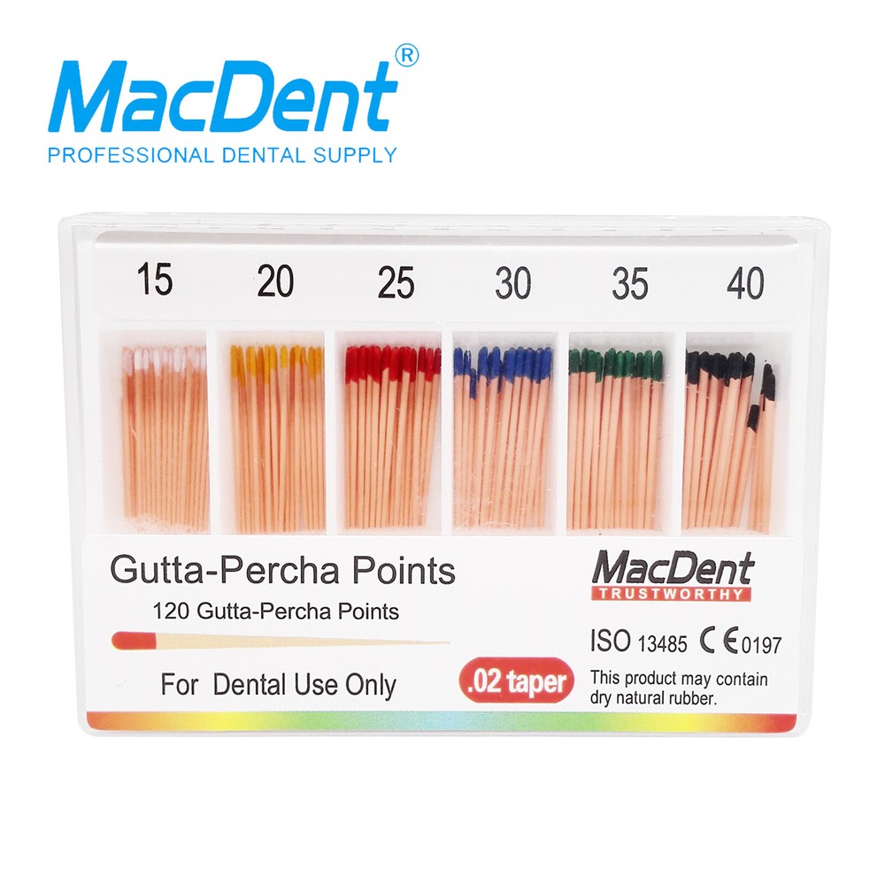 Dental Endo Gutta Percha Points/Absorbent Paper Points Taper 0.02/0.04/0.06